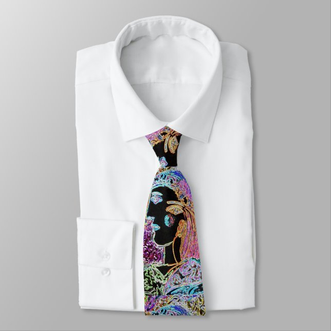 "peter max art stil" mardi gras tie slips (Bunden)