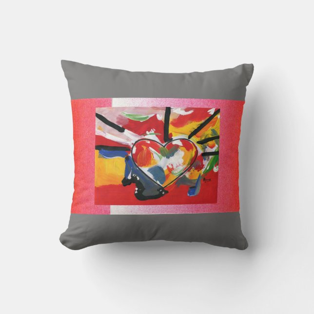 Peter Max stil-konstverket American MoJo Pillow Kudde (Framsida)
