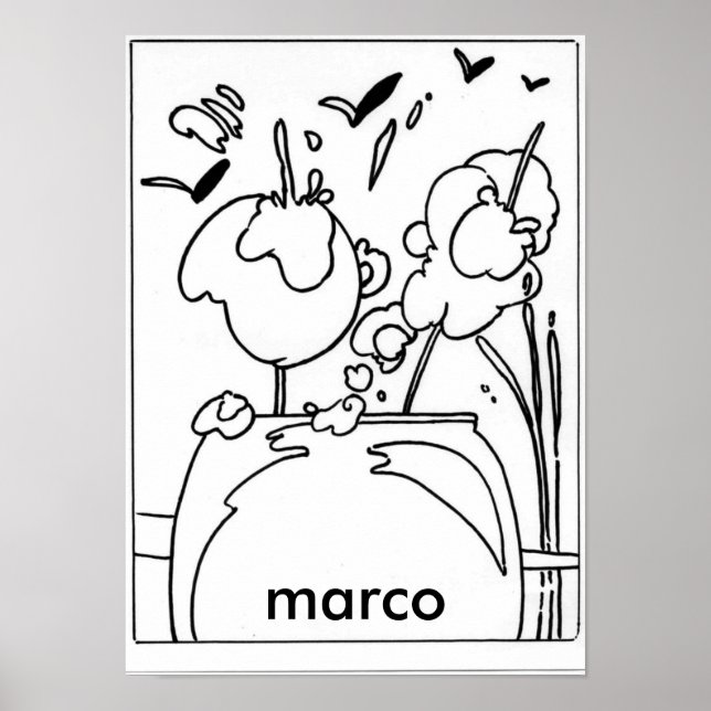 Peter Max stil original undertecknad teckning Poster (Framsidan)