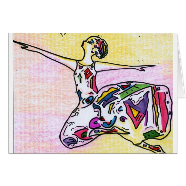 Peter Max stil skönhetskort Hälsningskort (Framsidan Horizontal)
