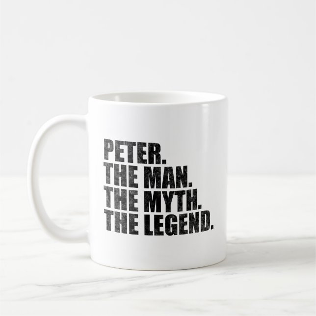 Peter namn, Peter Mannen Myten Legenden Kaffemugg (Vänster)