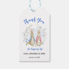 Peter och Flopsy Bunny Birthday Gift Märkre Presentetikett