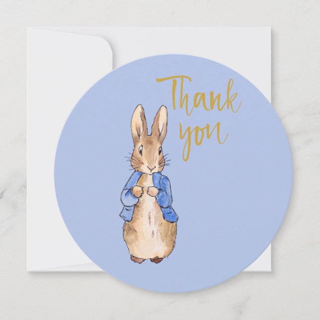 Peter på blå bakgrund  tack kort (Framsida)