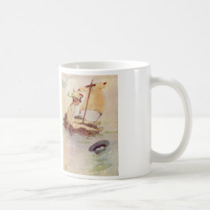 Peter Pan den original- bokillustrationen - segla Kaffemugg
