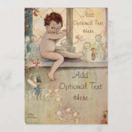 Peter Pan i fönstret med älvor - inbjudan