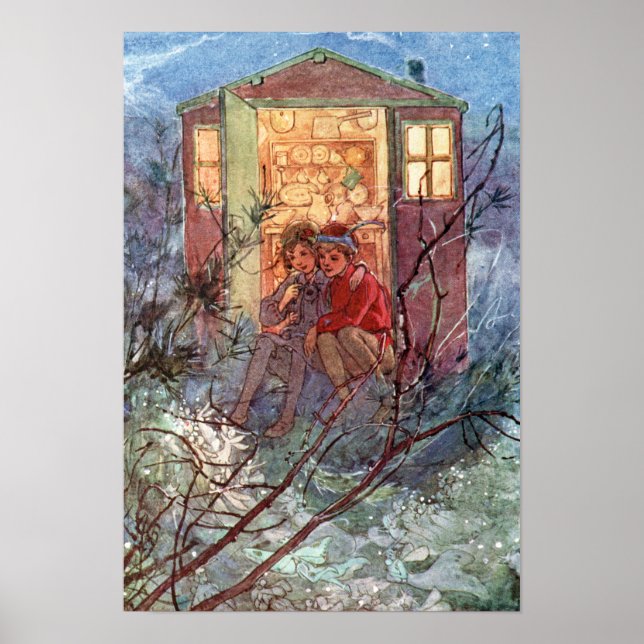 Peter Pan och Wendy av Alice B. Woodward Poster (Framsidan)