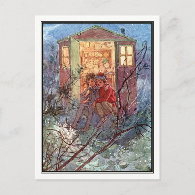 Peter Pan och Wendy av Alice B. Woodward Vykort (Framsida)