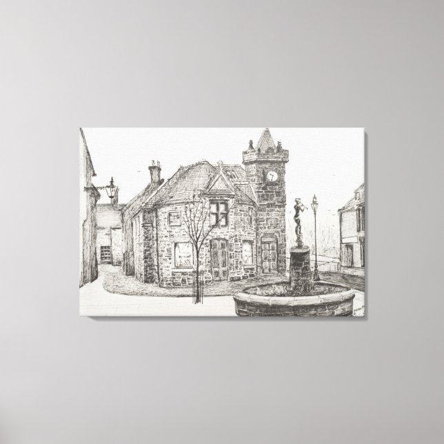 Peter Pan Statue Kirriemuir Skottland 2007 Canvastryck (Framsida)