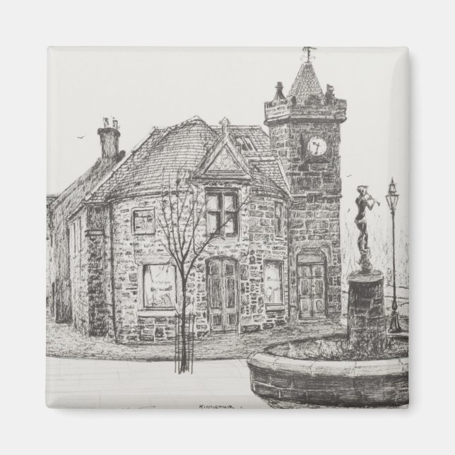 Peter Pan Statue Kirriemuir Skottland 2007 Magnet (Framsidan)