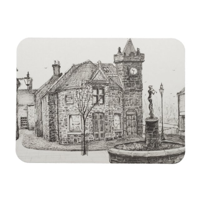 Peter Pan Statue Kirriemuir Skottland 2007 Magnet (Horisontell)