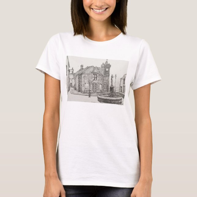 Peter Pan staty Kirriemuir Skottland 2007 Tee (Framsida)