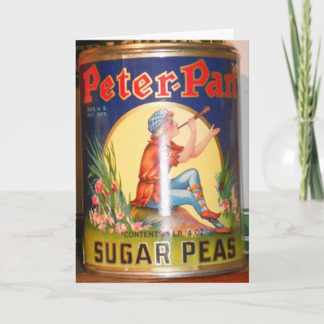 "Peter Pan Sugar Peas" födelsedagskort Kort (Framsida)