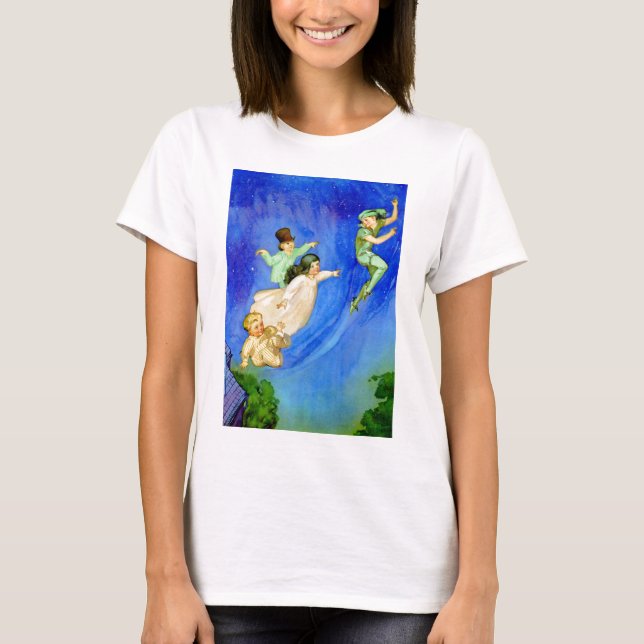PETER PAN, WENDY, JOHN OCH MICHAEL FLY AWAY T-SHIRT (Framsida)