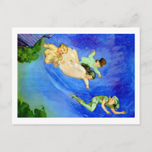 PETER PAN, WENDY, JOHN OCH MICHAEL FLY AWAY VYKORT