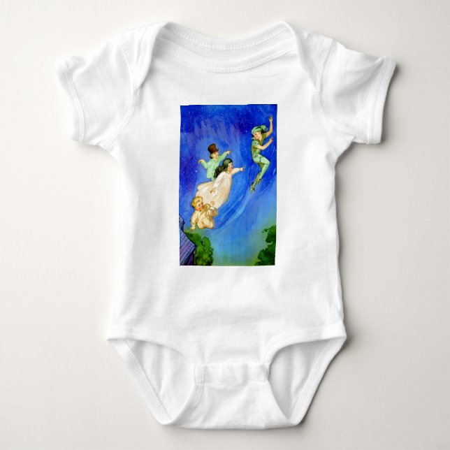 PETER PAN, WENDY, JOHN OCH MICHAEL FLYGER IVÄG T-SHIRT (Framsida)