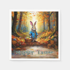 Peter Påskharn med Påskägg Basket Pappersservett