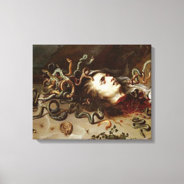 Peter Paul Rubens - Chef för Medusa - Baroque P Canvastryck (Framsida)