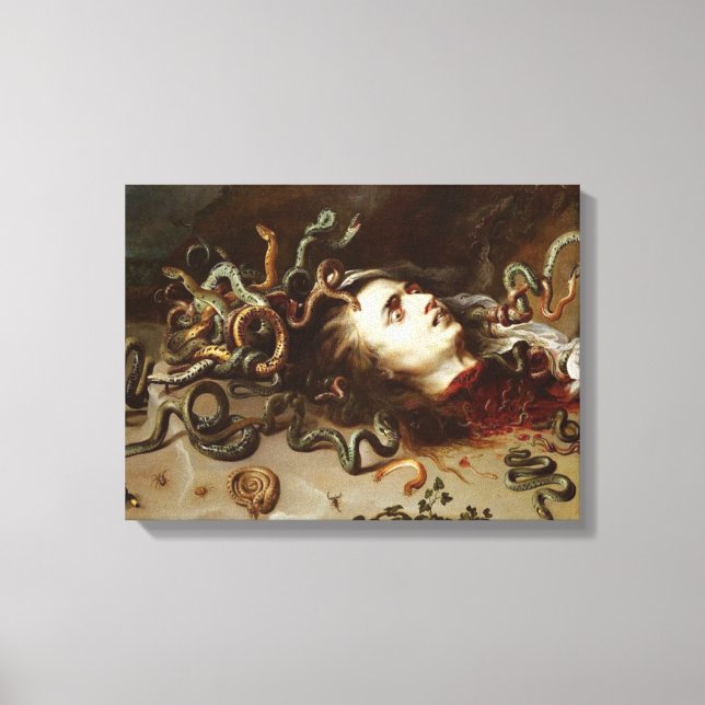Peter Paul Rubens - Chef för Medusa - Baroque P Canvastryck (Framsida)