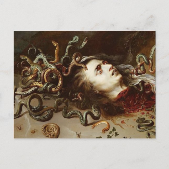 Peter Paul Rubens - Chef för Medusa - Baroque P Vykort (Framsida)