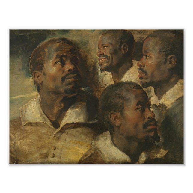 Peter Paul Rubens - Fyra studier av en chef Fototryck (Framsidan)