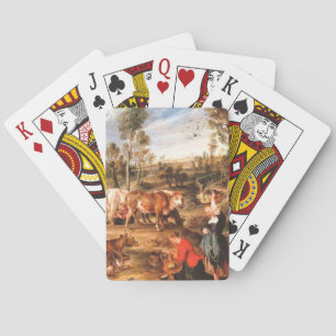 Peter Paul Rubens Milkmaids med nötkreatur i Lands Casinokort