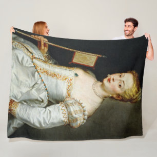 Peter Paul Rubens Porträtt av en dam Fleecefilt