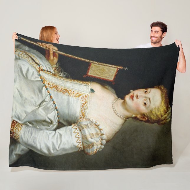 Peter Paul Rubens Porträtt av en dam Fleecefilt (På plats)