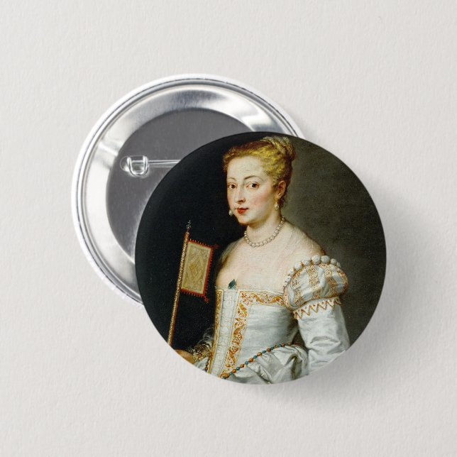Peter Paul Rubens Porträtt av en dam Knapp (Framsida & baksida)