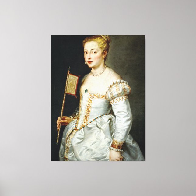 Peter Paul Rubens Porträtt i Dam Canvastryck (Framsida)