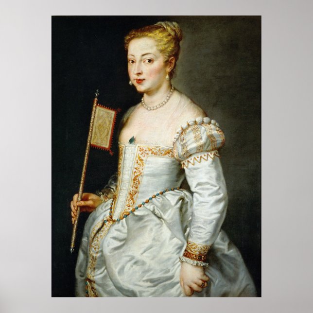 Peter Paul Rubens Porträtt i Dam Poster (Framsidan)