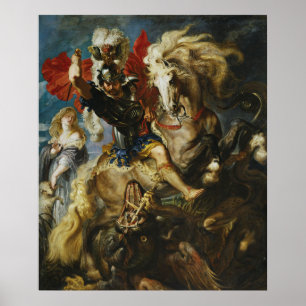Peter Paul Rubens   St George Battles Dragon Poster