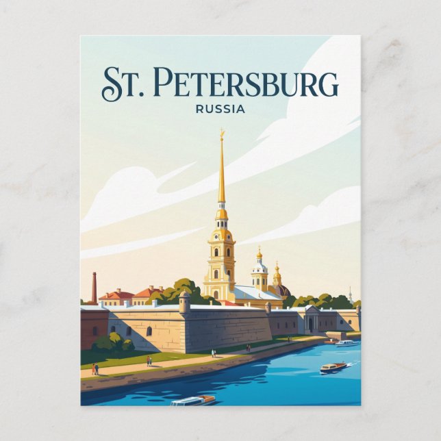Peter-Paulfästningen Ryssland Vykort (Framsida)