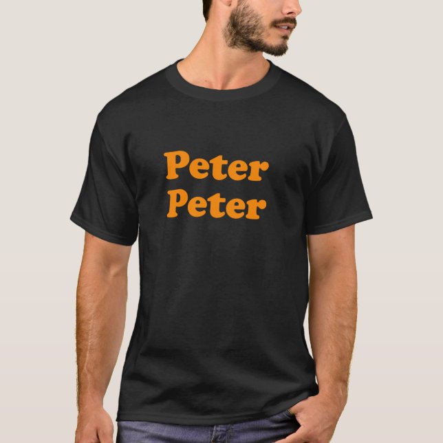 Peter Peter Matching Couple Pumpkin Eater Hallowee T Shirt (Framsida)
