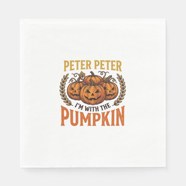 Peter Peter Pumpa Vintage Halloween Tröja Design Pappersservett (Framsidan)