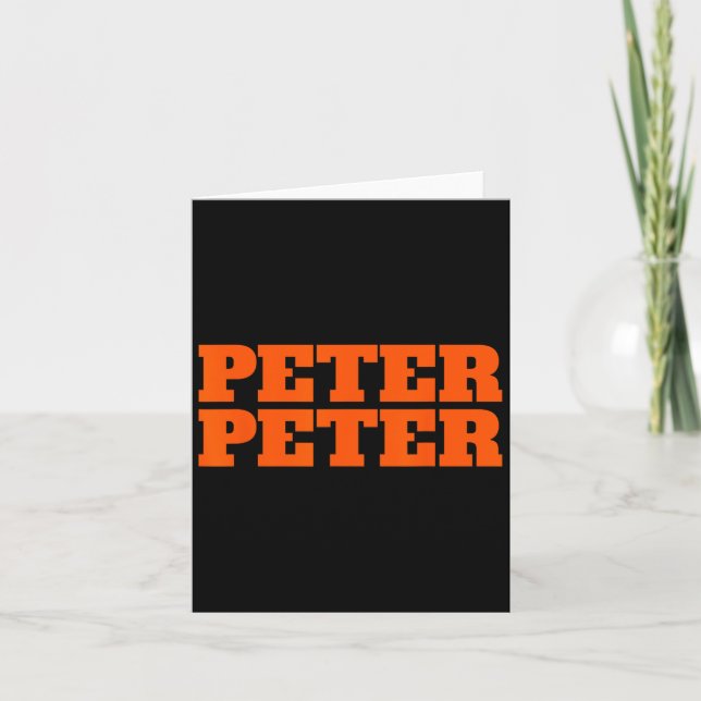 Peter Peter Pumpkin Eater Halloween Par Costum Kort (Framsida)