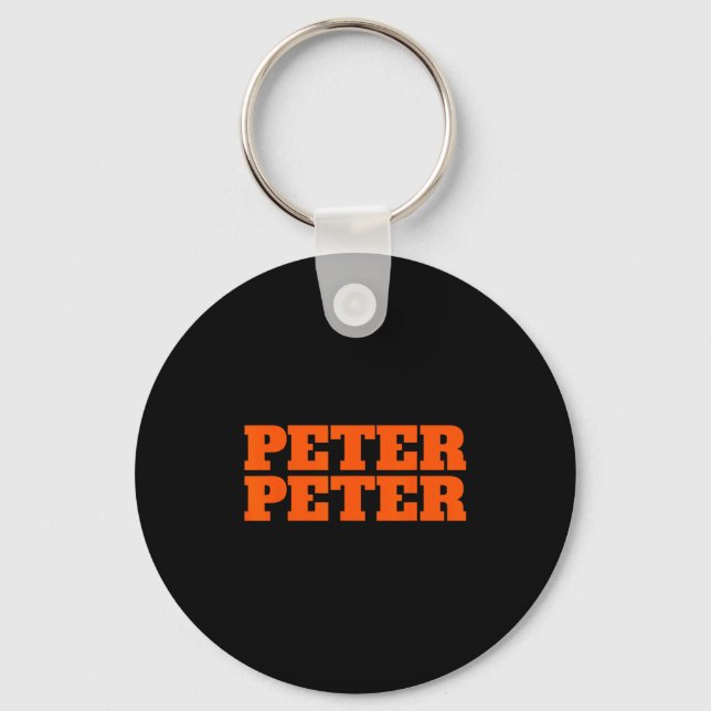 Peter Peter Pumpkin Eater Halloween Par Costum Nyckelring (Framsida)