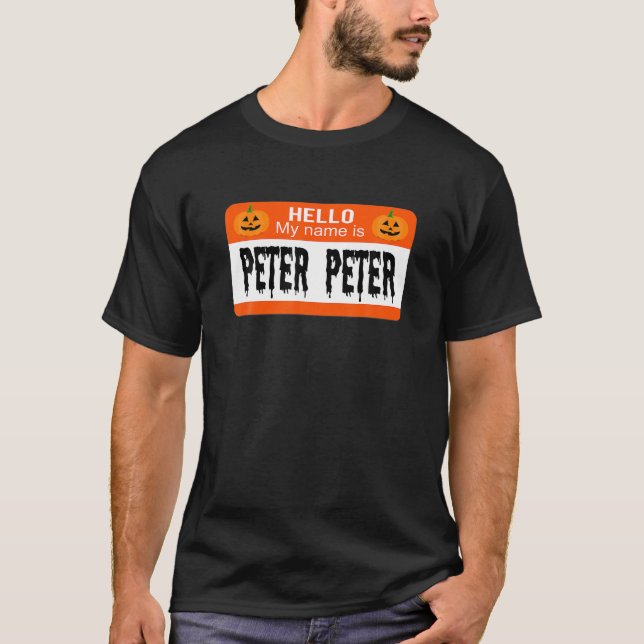 Peter Peter Pumpkin Eater Halloween Par T Shirt (Framsida)
