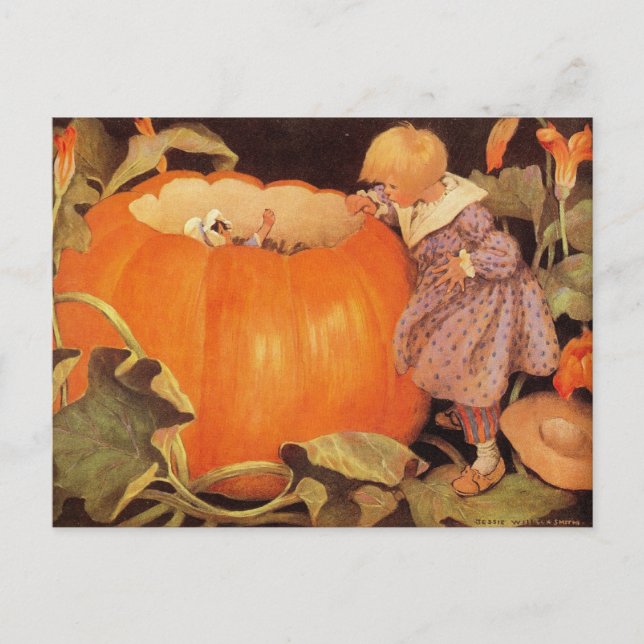 Peter, Peter, Pumpkin-Eater Nursery Rhyme Postcard Vykort (Framsida)