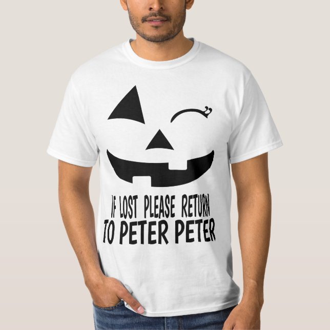 Peter Peter Pumpkin Eater Wife Couples Costume  T Shirt (Framsida)