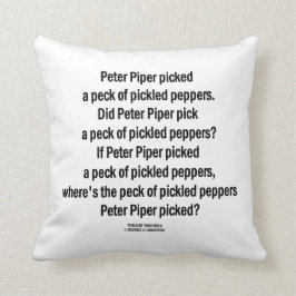 Peter pipblåsare valt hack av inlagda peppar kudde