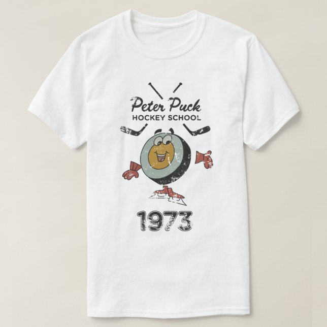 Peter Puck School of Hockey T Shirt (Design framsida)