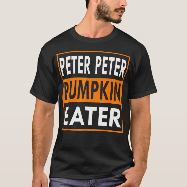 Peter Pumpkin Costume Eater for Par Matching H T Shirt (Framsida)