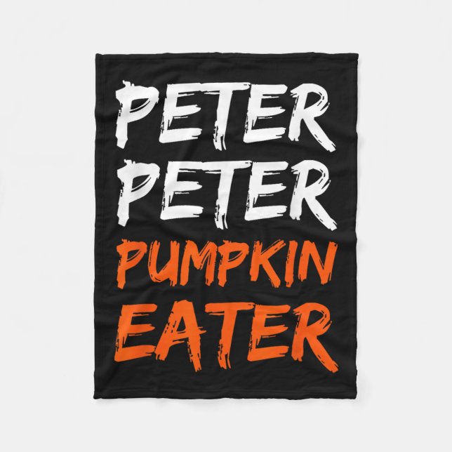 Peter Pumpkin Costume Eater Halloween Fleecefilt (Framsidan)