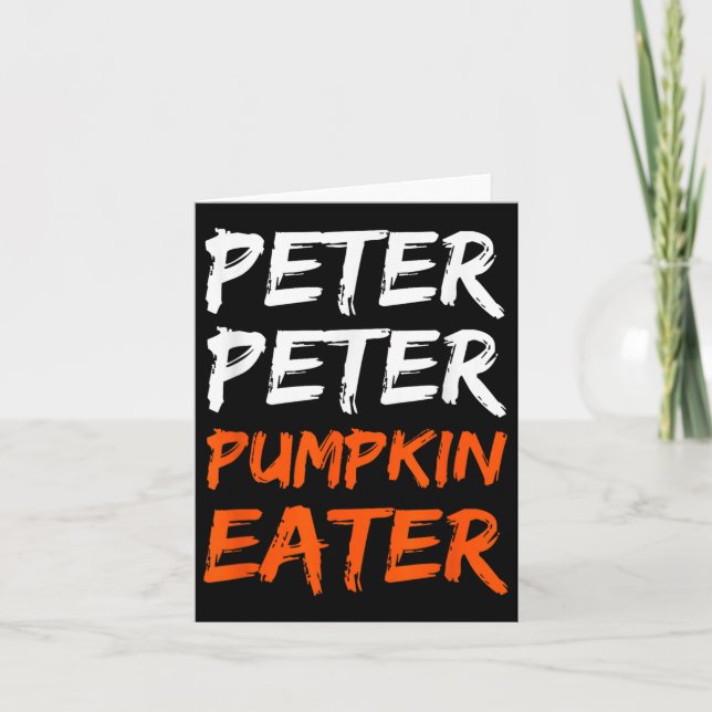 Peter Pumpkin Costume Eater Halloween Kort (Framsida)