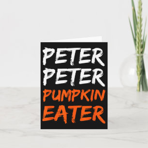 Peter Pumpkin Costume Eater Halloween Kort