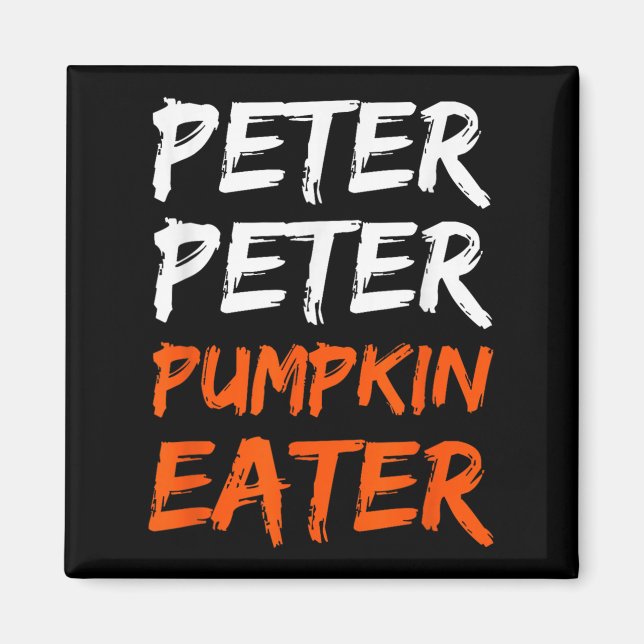 Peter Pumpkin Costume Eater Halloween Magnet (Framsidan)