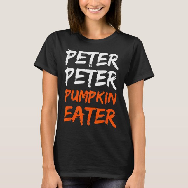Peter Pumpkin Costume Eater Halloween T Shirt (Framsida)