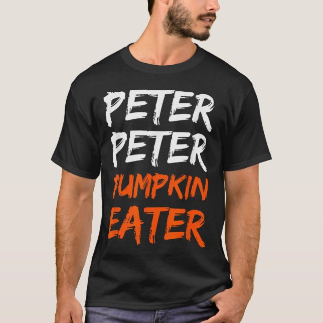 Peter Pumpkin Costume Eater Halloween T Shirt (Framsida)