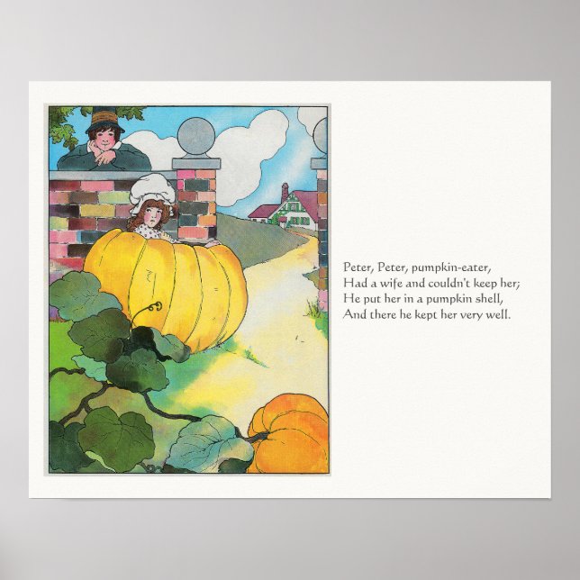 Peter Pumpkin-Eater Mor Goose Nursery Rhyme Poster (Framsidan)