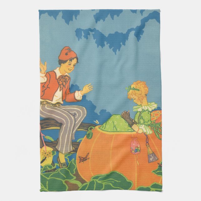 Peter Pumpkin Eater, Vintage Nursery Rhyme Kökshandduk (Vertikal)